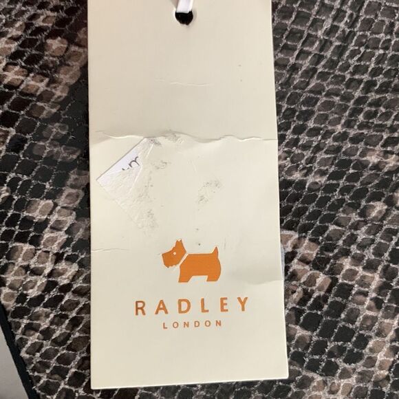 Radley London Lexington Small Flapover Snake Print Chain Leather Crossbody NWT - Picture 12 of 14